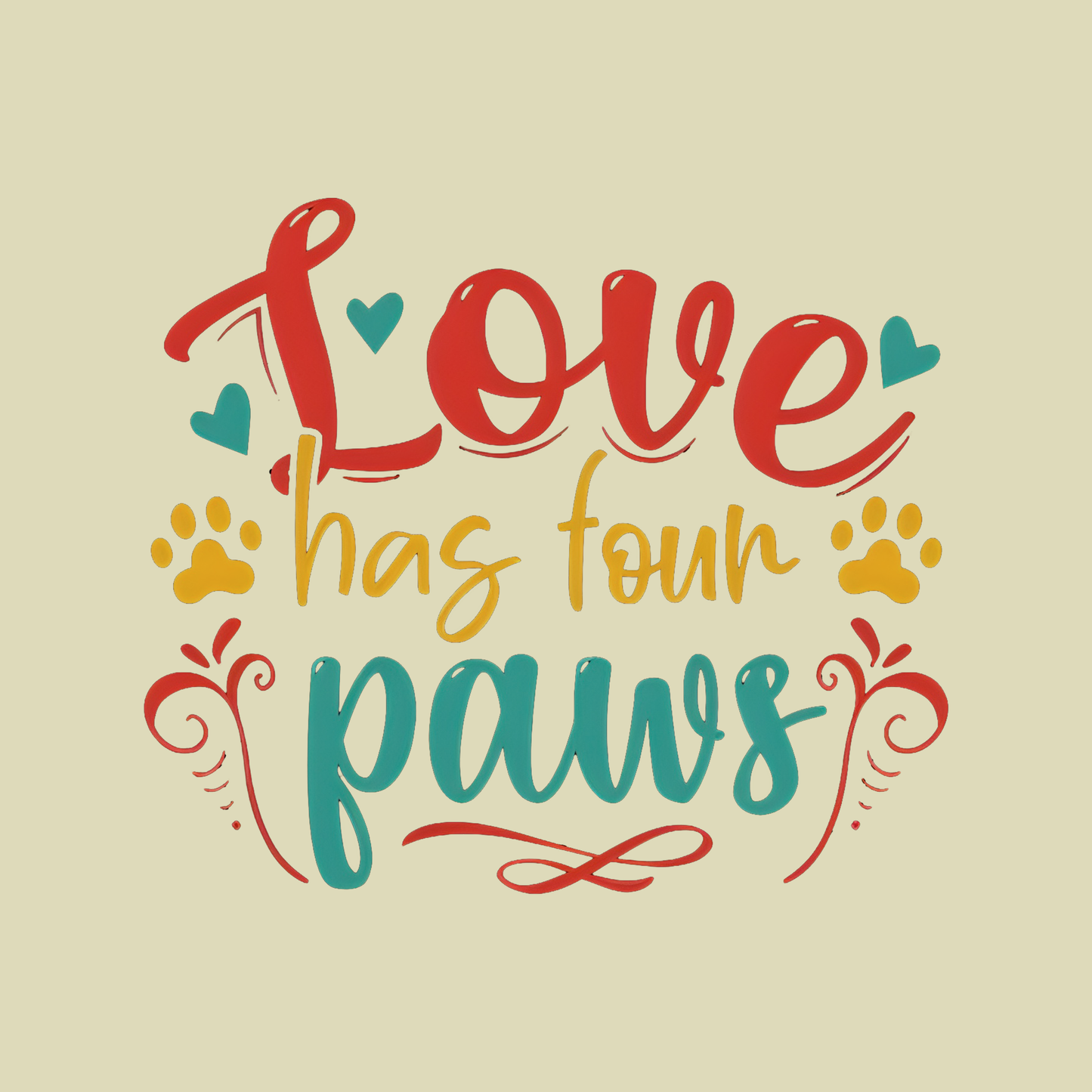 Love Has Four Paws Tshirt | CHEEKu